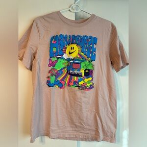 Nike Pink Short Sleeve Tee with Neon Psychedelic Camper Graphic